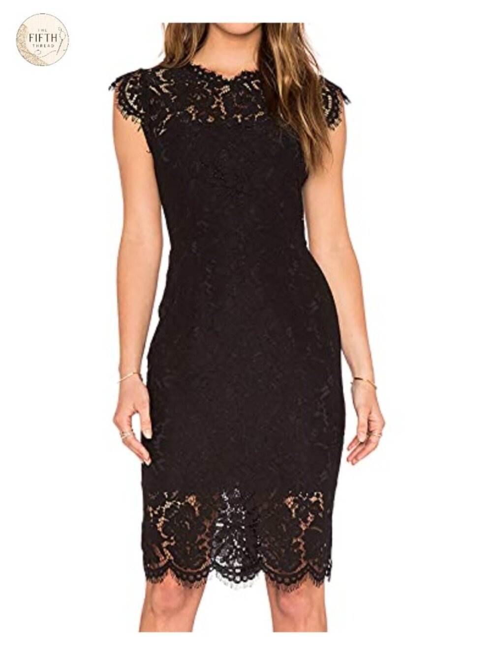 Women's Lace Cocktail Party Dress Sheath Midi Sleeveless Wedding Guest